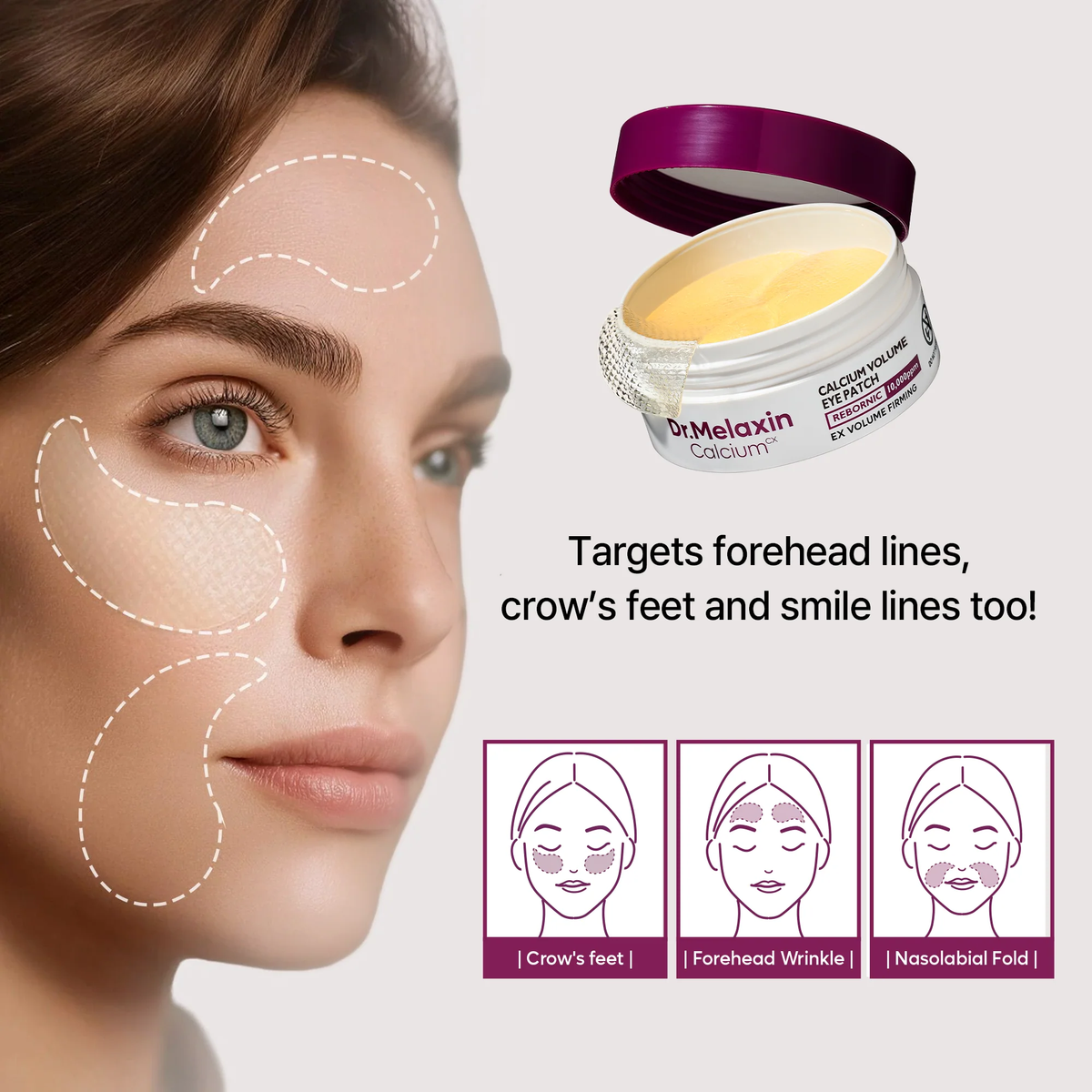 Dr.melaxin Calcium Firming Duo Set - Intense Firming Face Cream + Collagen Multi Balm Stick, Korean Skincare for Sagging Skin, Wrinkles, Dark Circles & Volume Loss, Niacinamide Adenosine, 2 Piece Bund