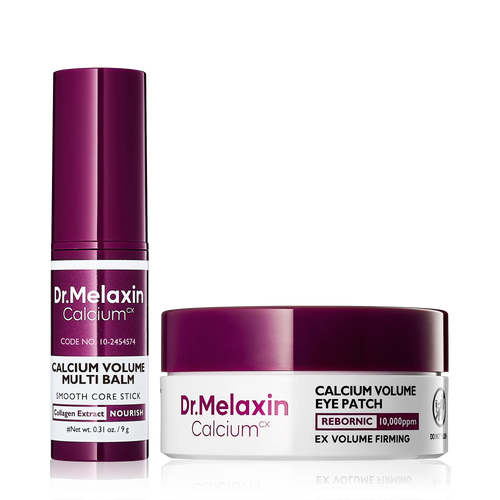 Dr.melaxin Calcium Firming Duo Set - Intense Firming Face Cream + Collagen Multi Balm Stick, Korean Skincare for Sagging Skin, Wrinkles, Dark Circles & Volume Loss, Niacinamide Adenosine, 2 Piece Bund