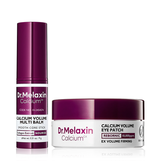 Dr.melaxin Calcium Firming Duo Set - Intense Firming Face Cream + Collagen Multi Balm Stick, Korean Skincare for Sagging Skin, Wrinkles, Dark Circles & Volume Loss, Niacinamide Adenosine, 2 Piece Bund