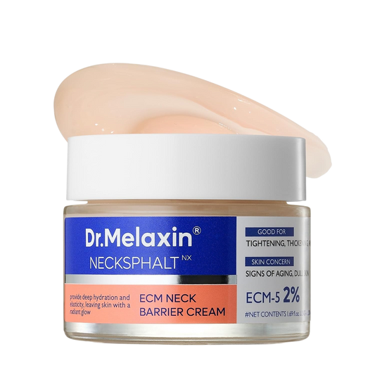 Dr.Melaxin Necksphalt Firming Cream with ECM-5 20,000ppm, Firming & Lifting Neck Cream for Wrinkles & Sagging Skin, Ceramide & Collagen for Elasticity & Radiant Glow, 1.76 fl.oz