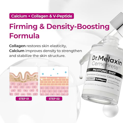 Dr.Melaxin Lumi firm & lift Duo | Korean facial Collagen Firming serum plumping skin & tightening refines skin repair density | Cyano Pink Spicule Serum + Picotonic Shot Ampoule
