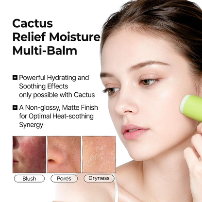 Dr.Melaxin Cactox Pore Relief Multi Balm Stick – Zinc PCA & ADENOSINE Cooling & De-Puffing Face Balm for Enlarged Pores & Puffy Skin, Pore Minimizing with Cactus Extract, Korean Skincare, 0.88 oz
