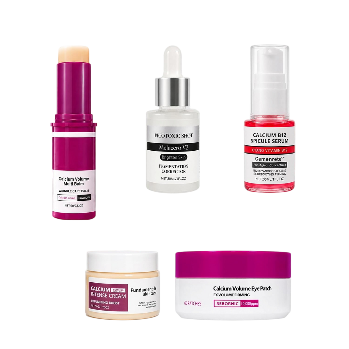 Calcium Skin Care Set, Daily Moisturizing Face Kit for Women, Hydrating Routine for Soft, Smooth-Looking Skin, Travel Friendly Beauty Gift