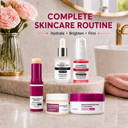 Calcium Skin Care Set, Daily Moisturizing Face Kit for Women, Hydrating Routine for Soft, Smooth-Looking Skin, Travel Friendly Beauty Gift
