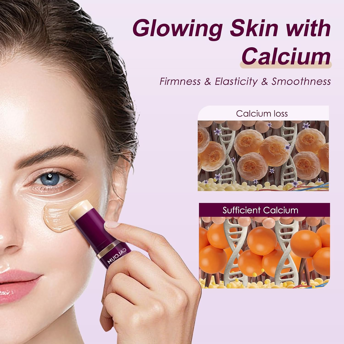 Calcium Volume Multi Balm Stick + Eye patch 60ea + Calcium Eye Cream, Collagen Boosting, Wrinkle Smoothing, Firming & Eye Hollow Plumping Eye Treatment,Hydrating, Anti-Aging & Travel Friendly - 1 Pack