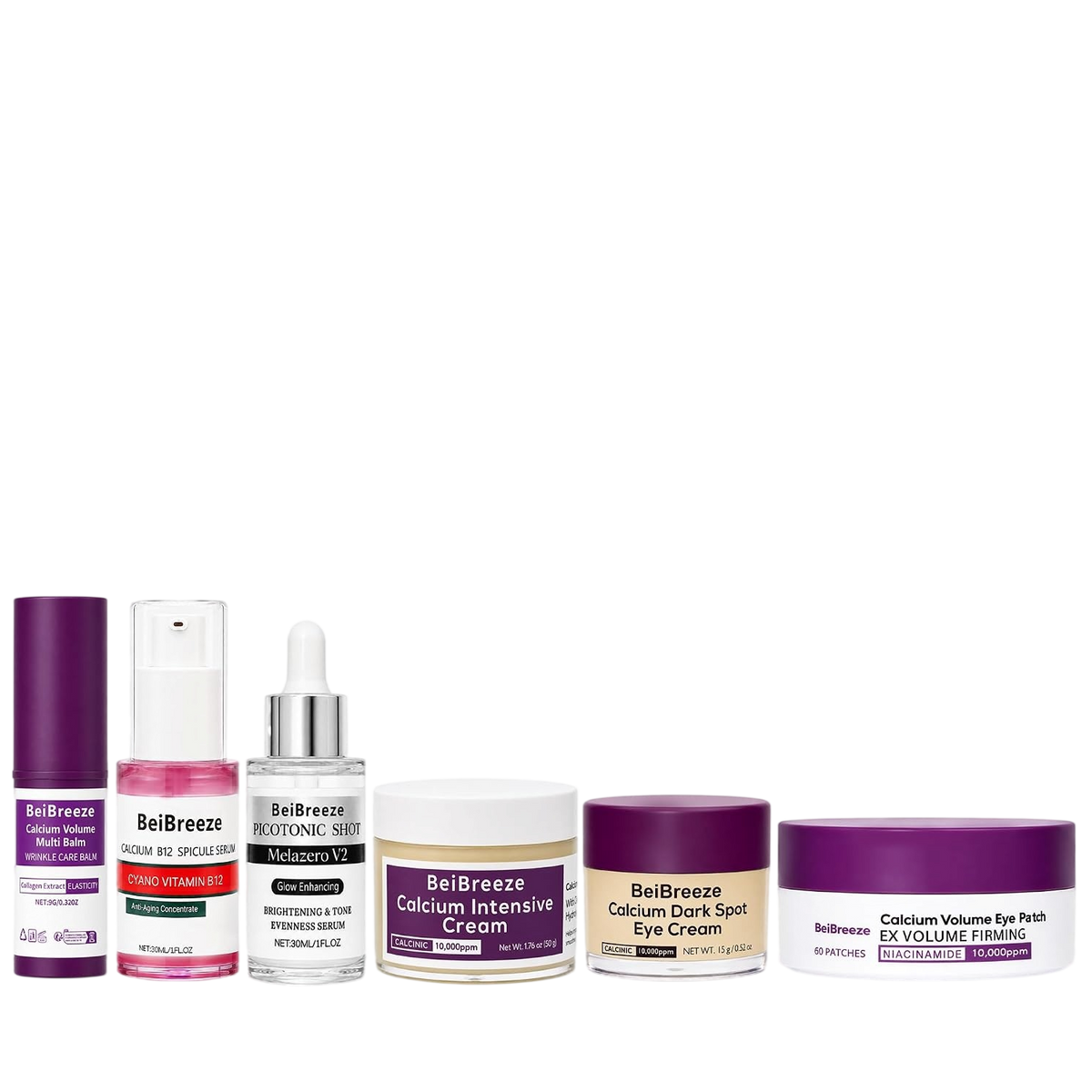 6-Piece Daily Skincare Set, Facial Care Kit with 2 Serums, Face Cream, Eye Cream, Under Eye Patches & Multi Balm Stick, Hydrating Moisturizing Routine