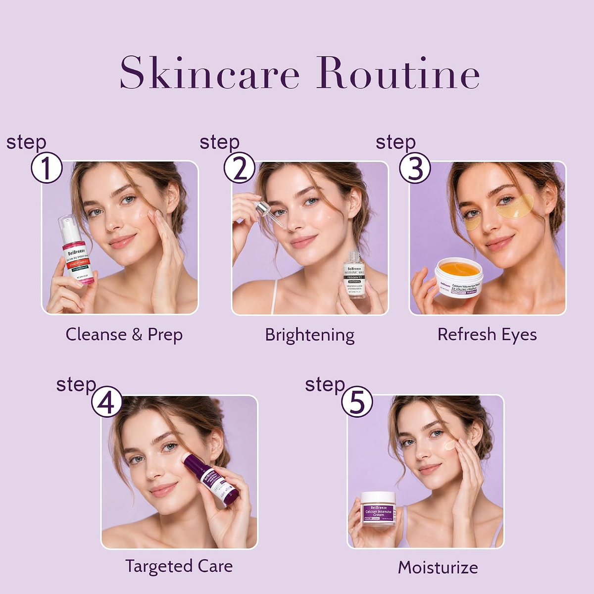 Face Care Set – Daily Moisturizing Facial Kit for Smooth, Comfortable-Looking Skin, Travel-Friendly Skincare Routine Set