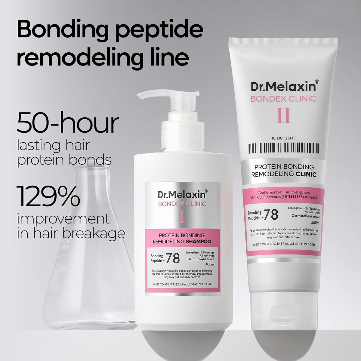 Dr.Melaxin Bondex Remodeling Salon Bonding Treatment | Deep Repair for Bleached & Damaged Hair with Bonding Peptides + Argan Oil