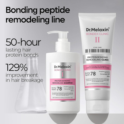 Dr.Melaxin Bondex Remodeling Salon Bonding Treatment | Deep Repair for Bleached & Damaged Hair with Bonding Peptides + Argan Oil